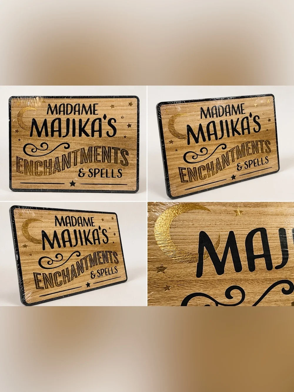 Madame Majika’s Enchantments & Spells Wood Halloween Sign 16x12 Target New